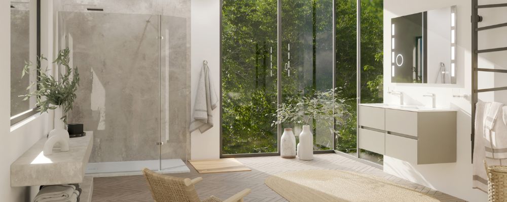 Exemple d'amanagement d'une salle de bain au style contemporain