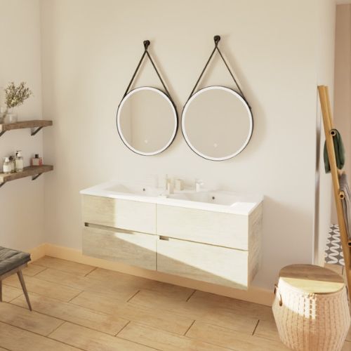 Hauteur pour installer deux miroirs ronds