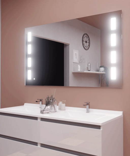 Salle de bains bon éclairage miroir, supensions, Leds - Côté Maison